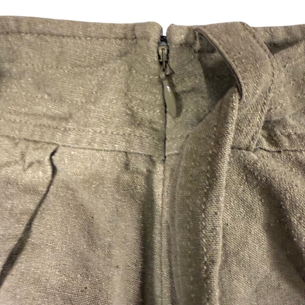 Madewell Portside Faux Wrap Silk Skirt Women's Olive Green Knee Length - Size 8 - Picture 7 of 10